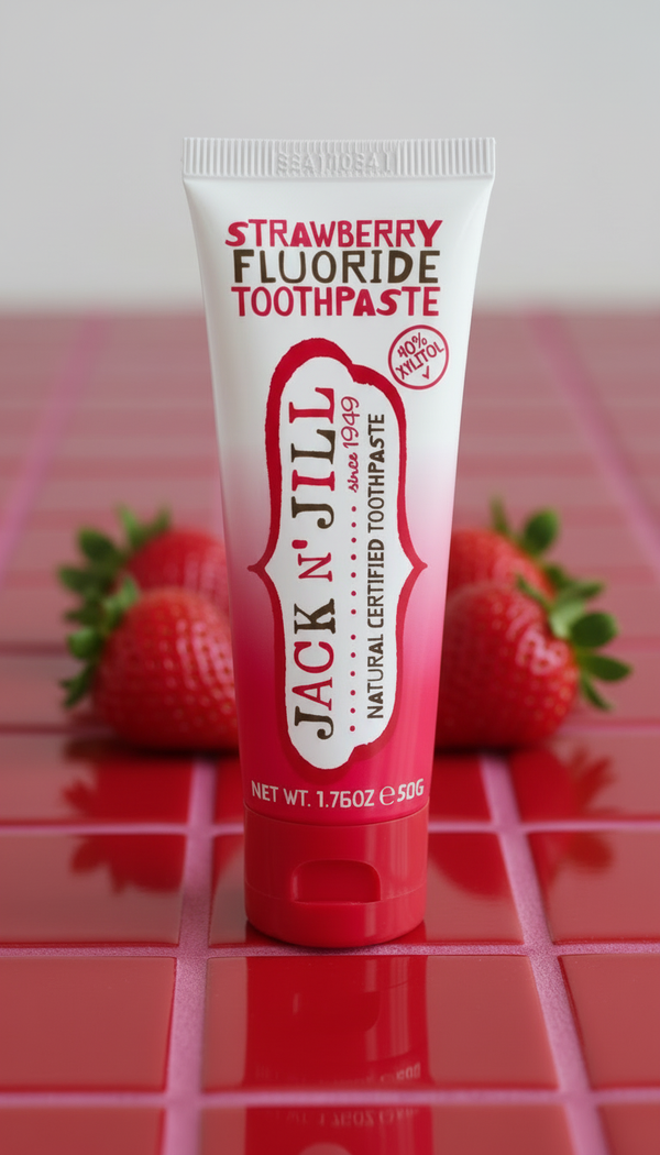Natural Strawberry Toothpaste with Fluoride 50g