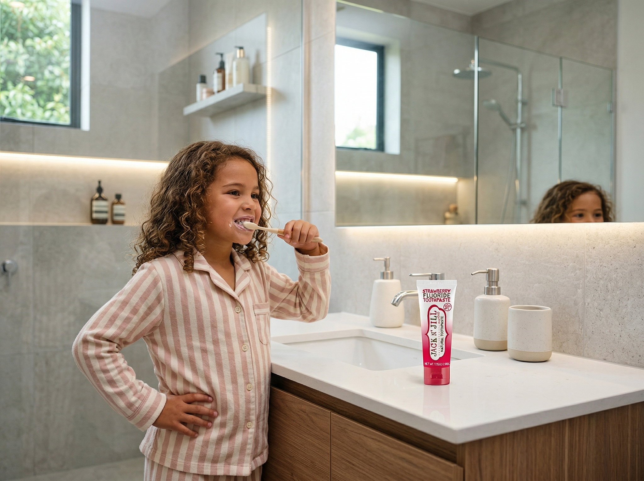 Natural Strawberry Toothpaste with Fluoride 50g – Jack N' Jill Australia