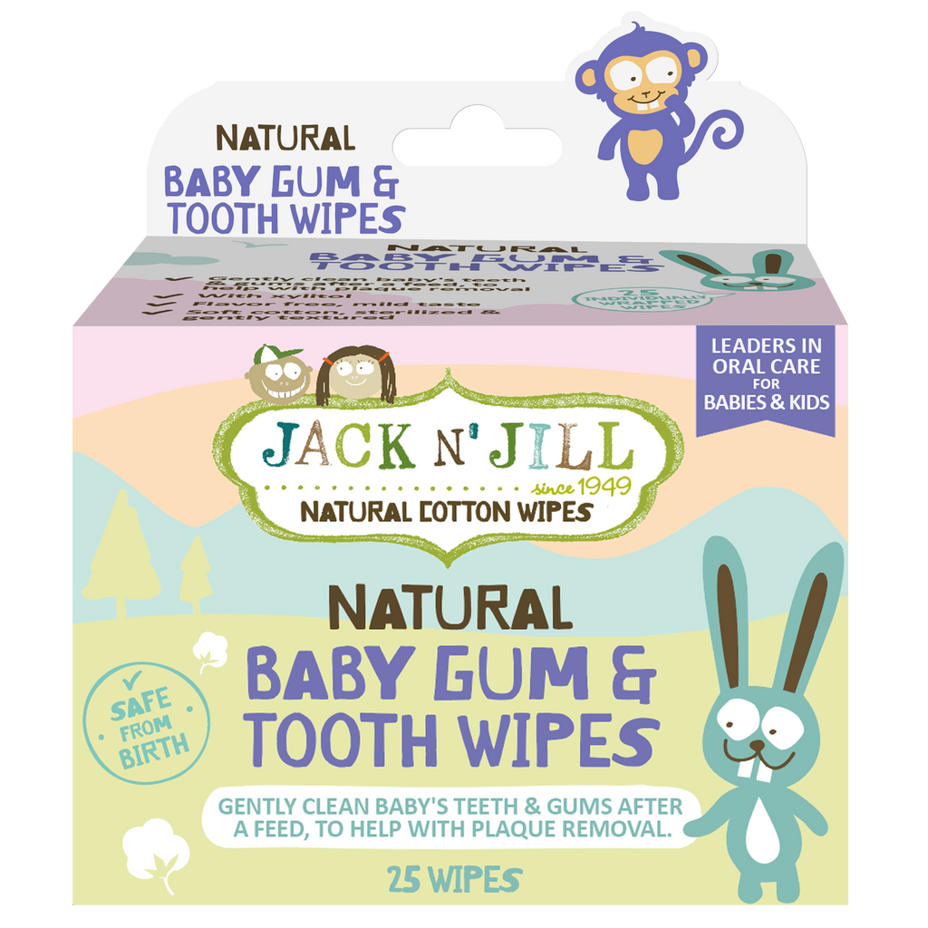 Natural Baby Gum & Tooth Wipes - 25 Pack